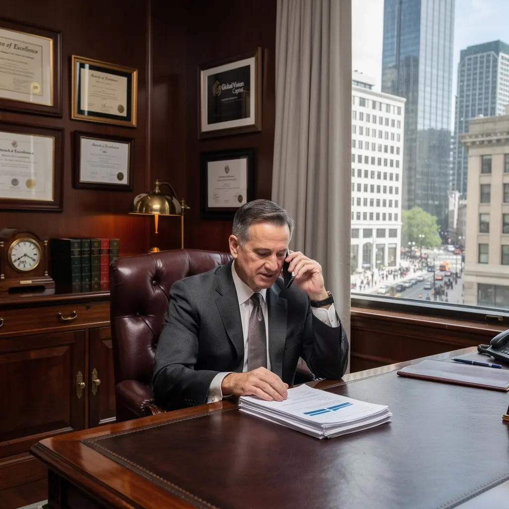 Комната для переговоров с современным дизайном и использованием натуральных материалов.